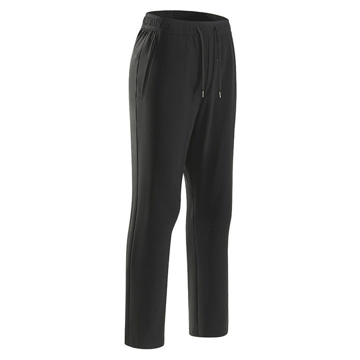 Men's comfort casual pants with elastic waistband, drawstring & straight leg Mune Fashion