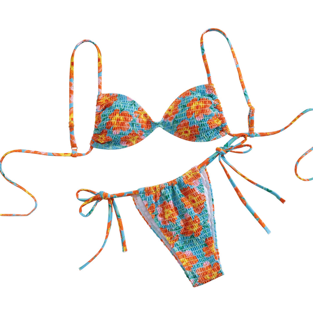 Ladies triangle bikini in casual shabby chic style Mune Fashion