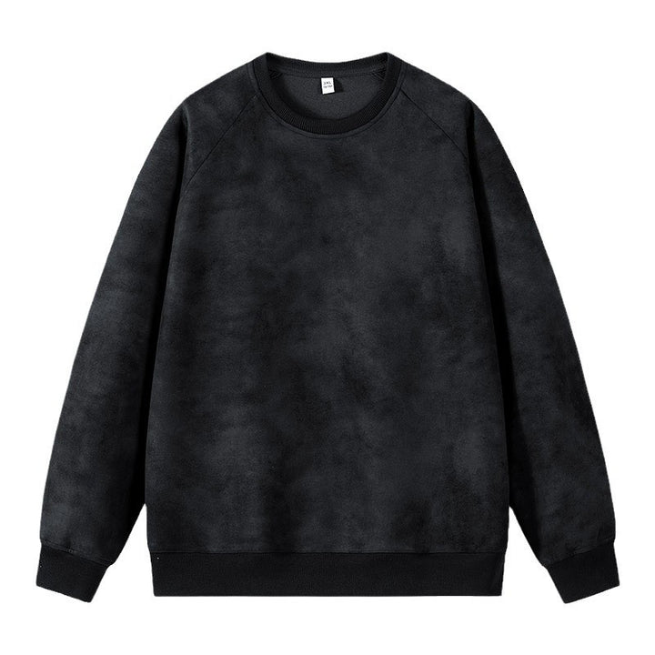 Men's Oversized Sweatshirt with Brushed Fleece Lining and Vintage Wash Mune Fashion