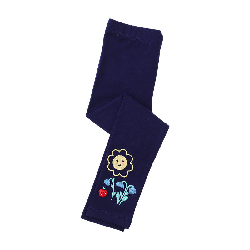 Girls leggings with playful flower application Mune Fashion
