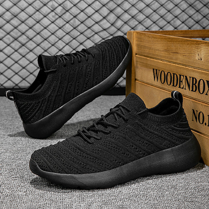 Unisex knitted slip-on sneaker with seamless knit upper, elastic cuff and cushioning lightweight sole Mune Fashion