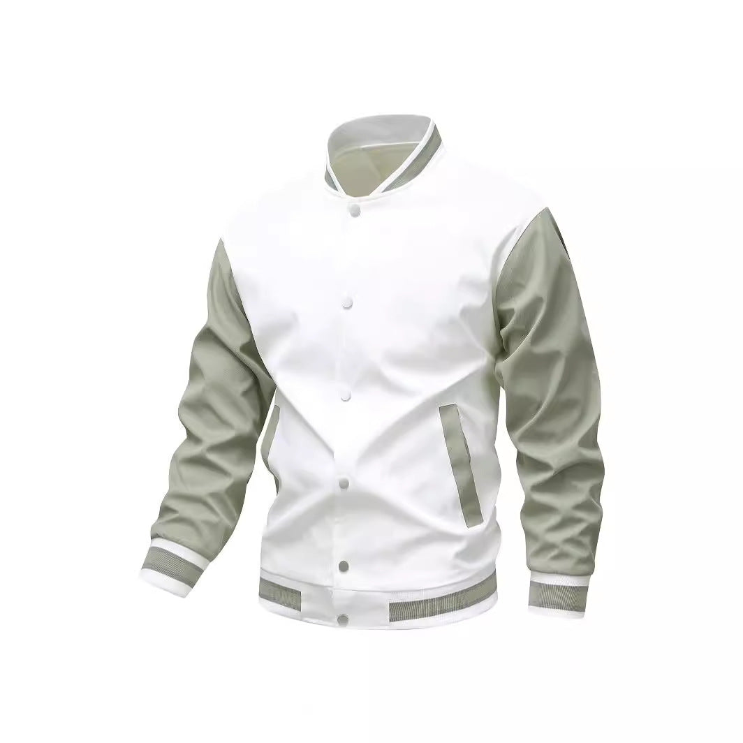 Men's collegiate bomber jacket in varsity style with contrast sleeves Mune Fashion