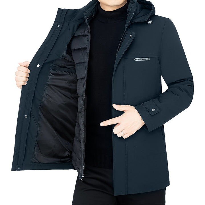 Men's Water-Repellent Functional Coat with Removable Quilted Inner Jacket Mune Fashion