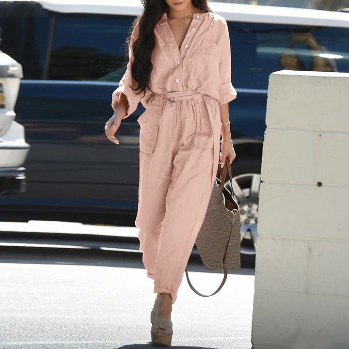 Mune | Women's Utility Jumpsuit with Long Sleeves and Pockets