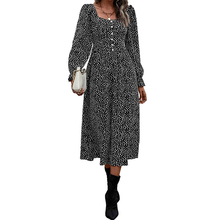 Ladies Midi Dress with Floral Pattern Mune Fashion