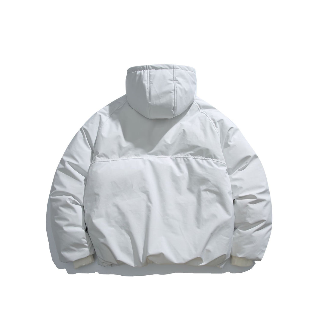 Unisex Short-cut asymmetrical padded parka with hood and thermo insulation Mune Fashion