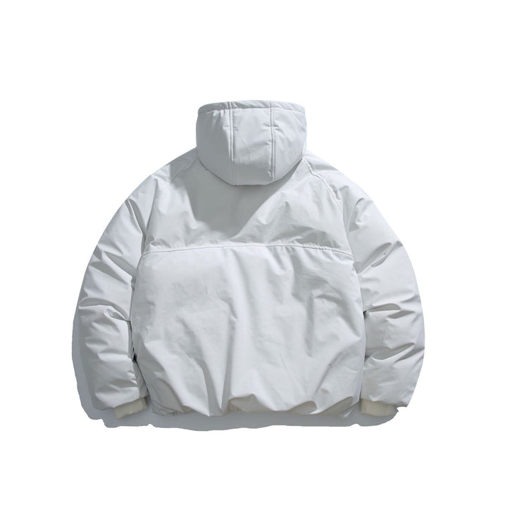 Unisex Short-cut asymmetrical padded parka with hood and thermo insulation Mune Fashion