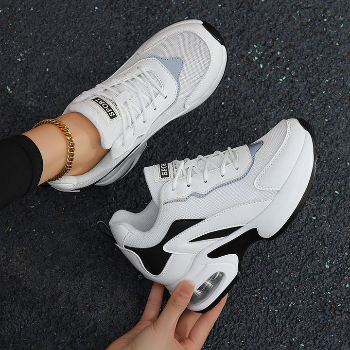 Women's air-cushioned platform sneakers with visible heel air capsule and breathable mesh Mune Fashion