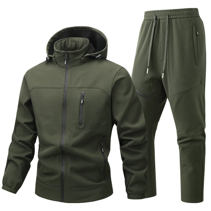 Men's Functional Sports Jacket with Hood and Jogging Pants Mune Fashion