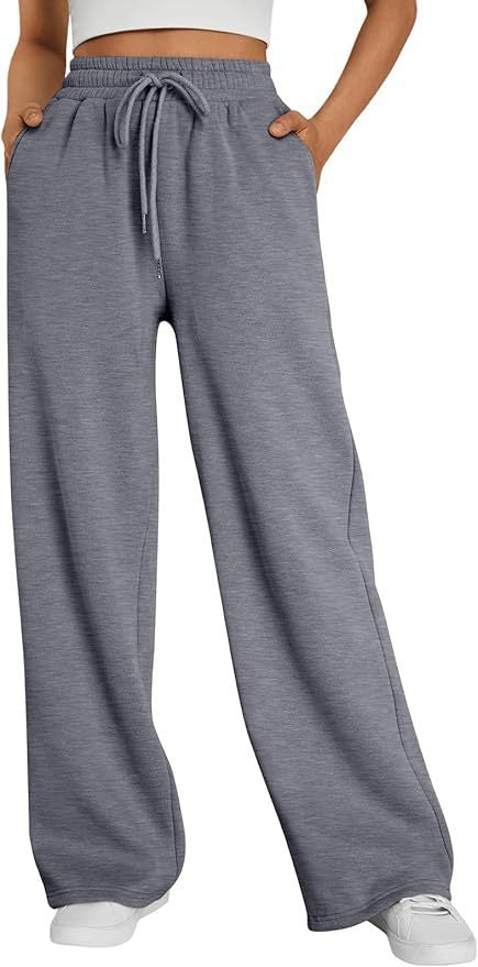 Women's wide lounge pants with high elastic waistband, adjustable drawstring and flowing palazzo silhouette Mune Fashion