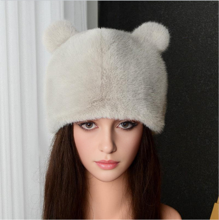 Ladies Cozy Hat with Bear Ears made of high-quality Faux Fur Mune Fashion
