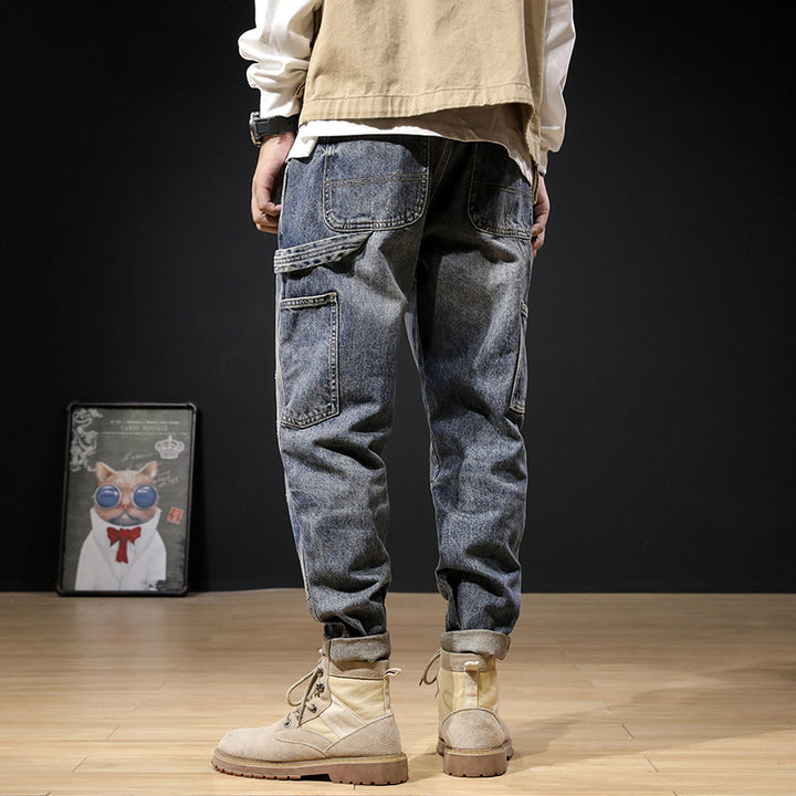 Men's Casual Cargo Jeans Mune Fashion