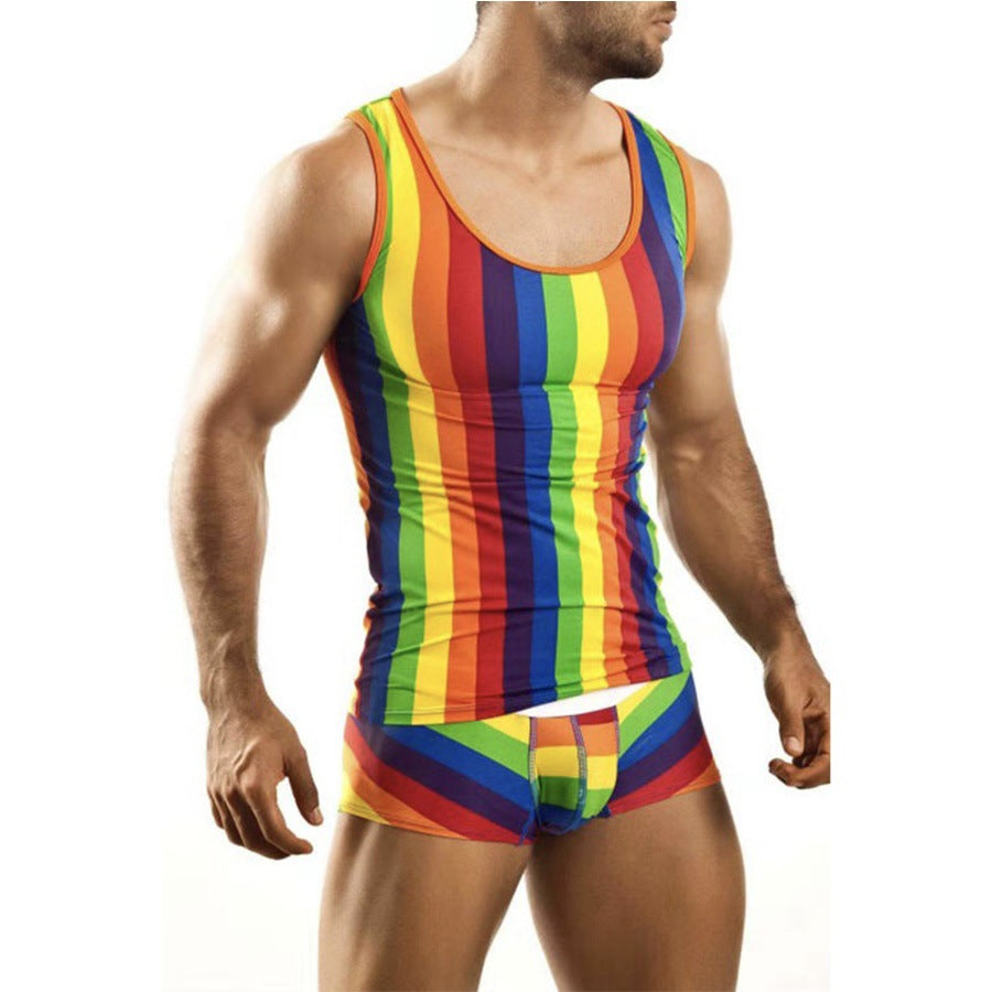 Men's figure-hugging round-neck tank top made of stretch jersey with a body-hugging fit Mune Fashion