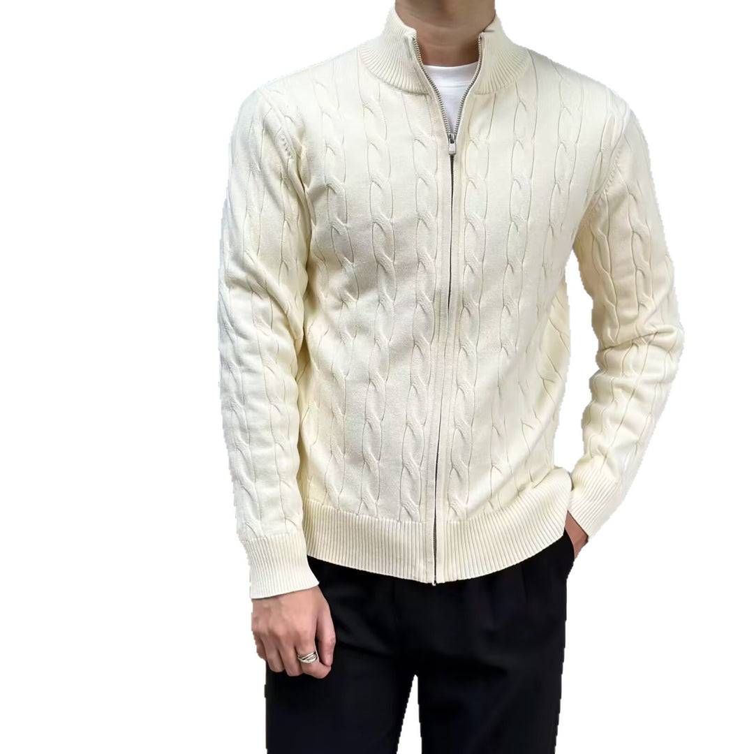 Men's High-Quality Knit Sweater with Zipper Mune Fashion