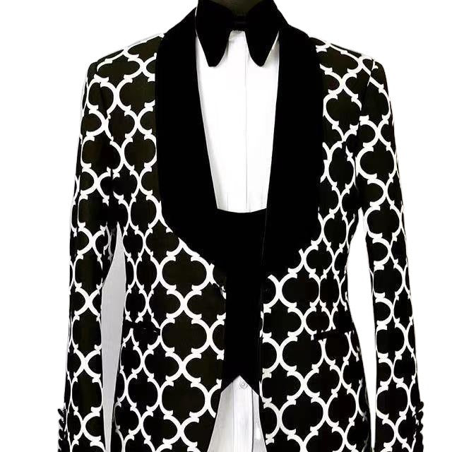 Men's Elegant Designer Blazer with Eye-Catching Pattern Mune