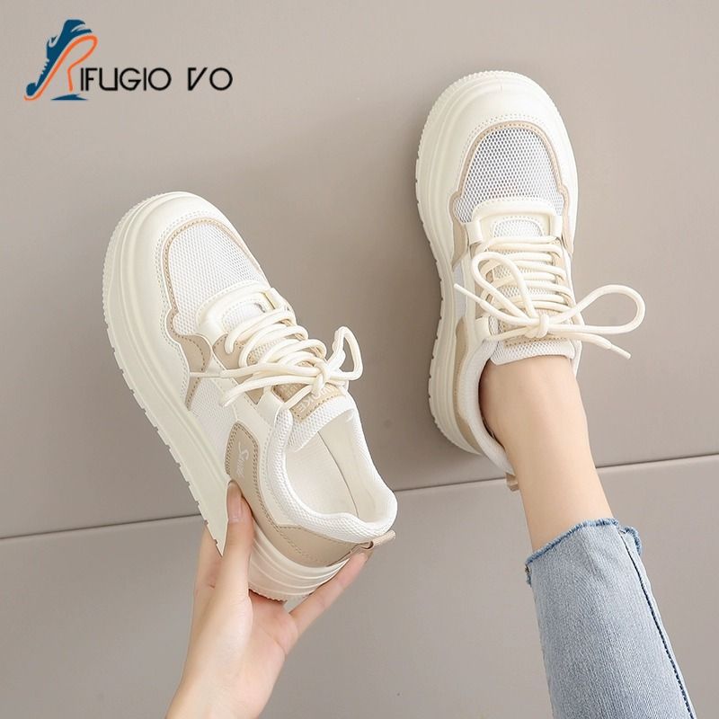 Women's Sporty Sneakers with Breathable Mesh Upper and Cushioning Sole Mune Fashion