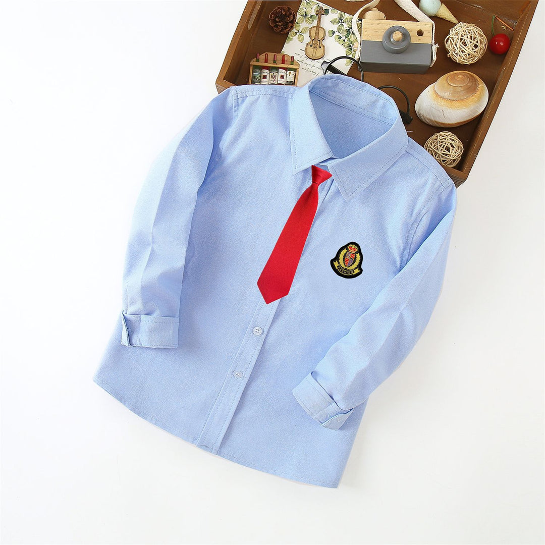 Women's classic long sleeve shirt with crest Mune Fashion