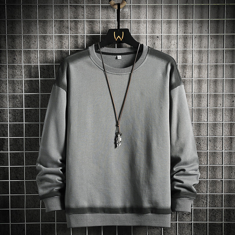 Men's Oversized Sweatshirt with subtle gradient trim and round neck