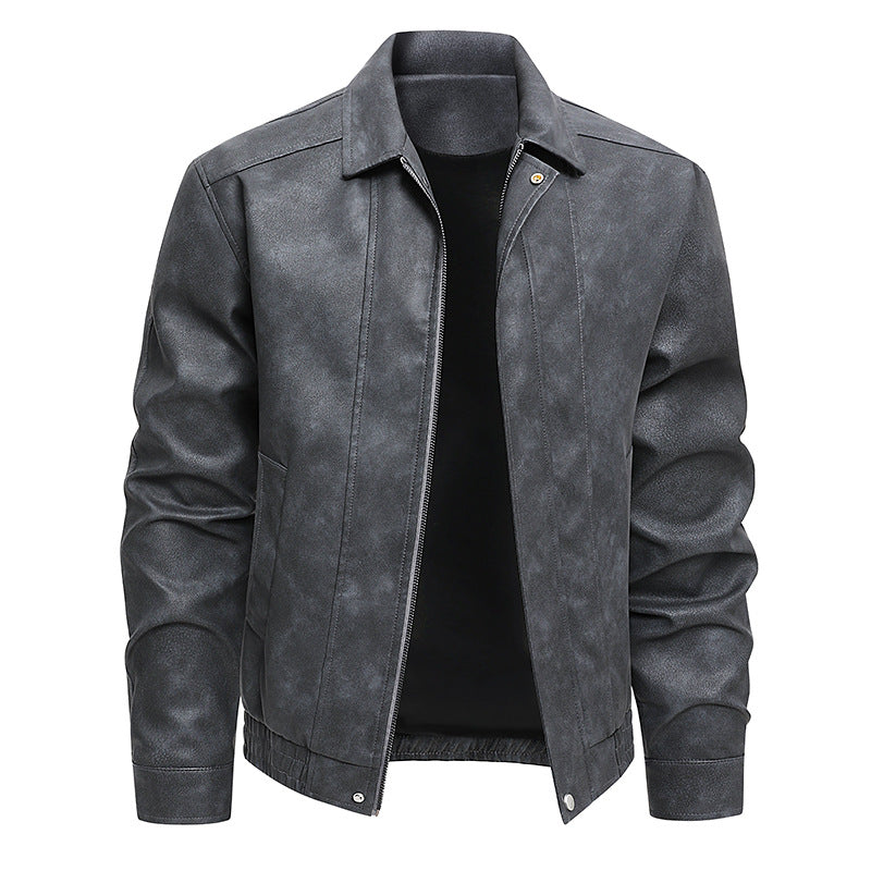 Men's Stylish Leather Jacket in Vintage Style Mune Fashion