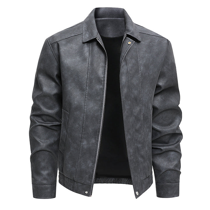 Men's Stylish Leather Jacket in Vintage Style Mune Fashion