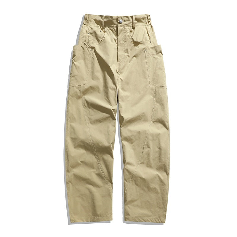 Men's Loose Workwear Cargo Pants with High Waist, Side Multi-Pockets & Casual Baggy Cut Mune Fashion