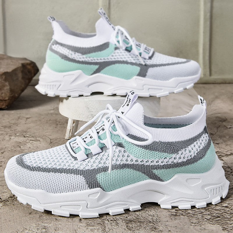 Men's knitted sock sneakers with elastic slip-on design and profiled trail platform Mune Fashion