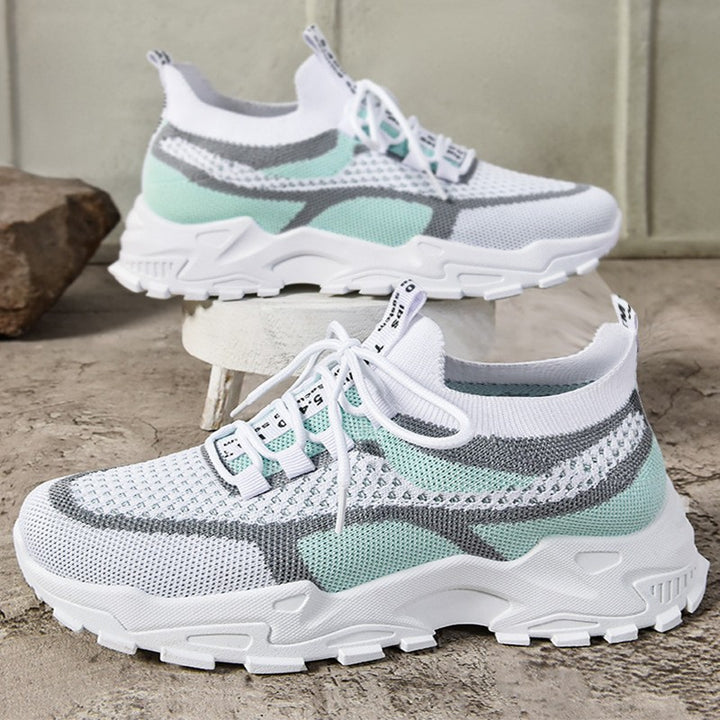 Men's knitted sock sneakers with elastic slip-on design and profiled trail platform Mune Fashion