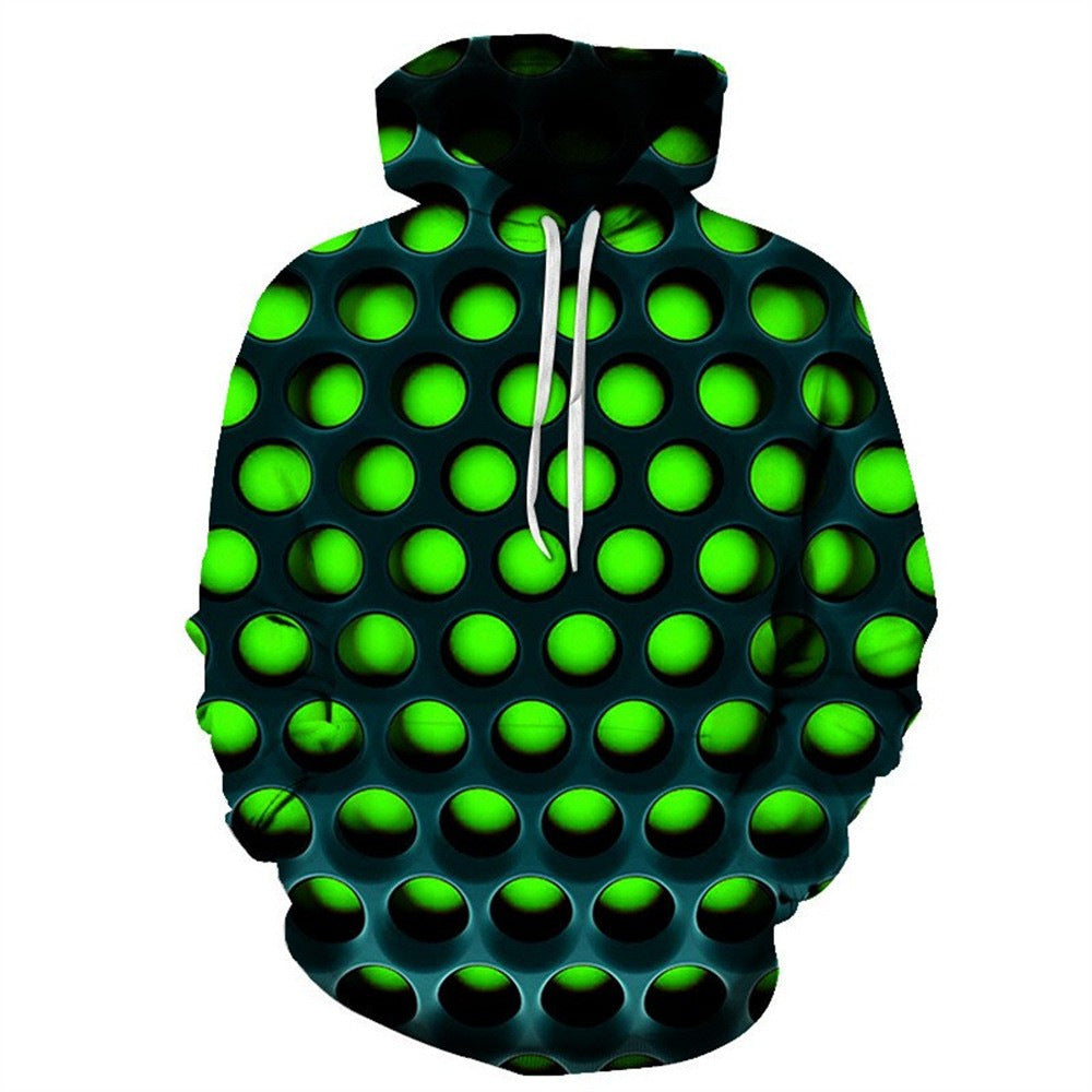 Ladies Creative Hoodie with Geometric Pattern Mune Fashion