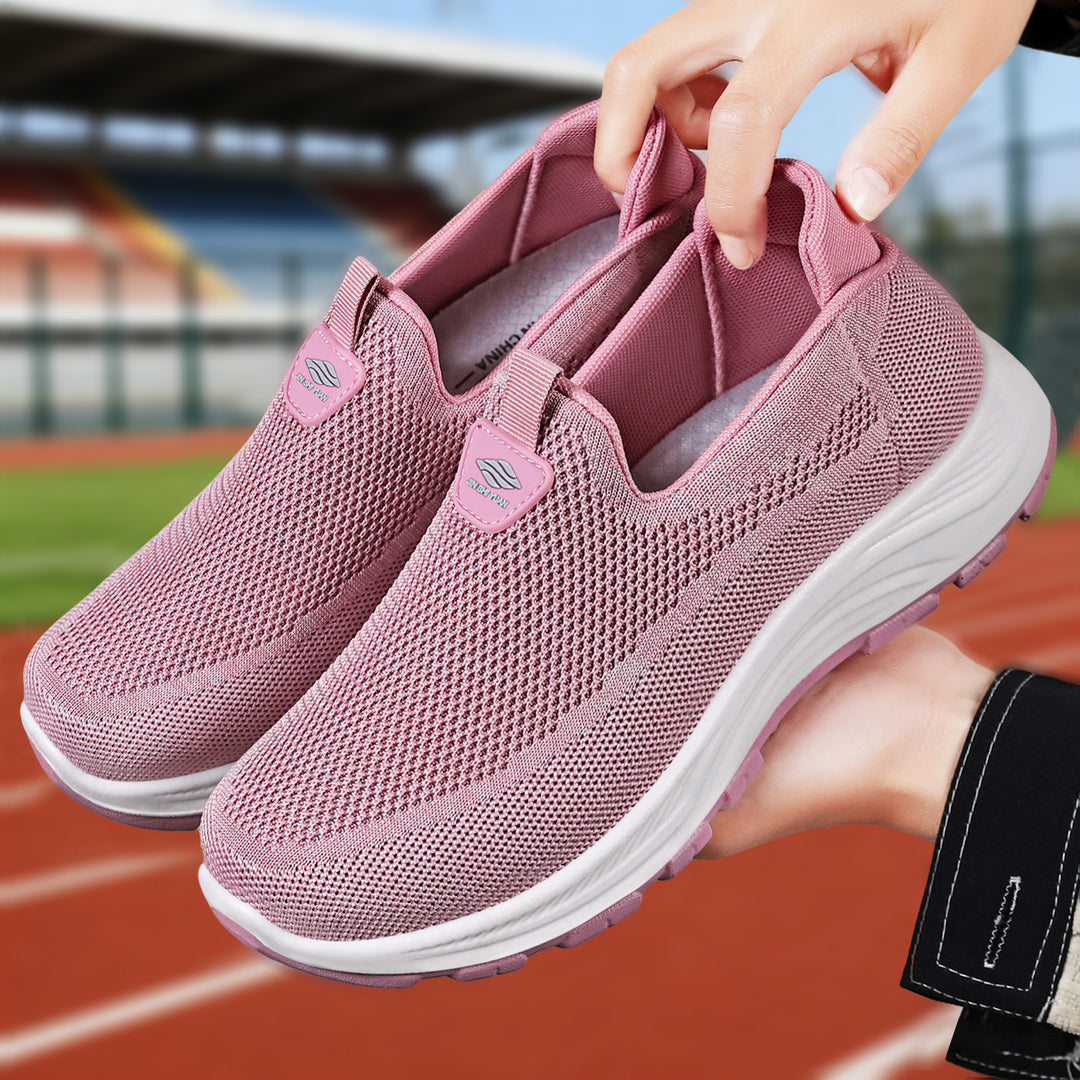 Women's seamless knitted comfort slip-on sneaker with elastic entry and shock-absorbing EVA midsole Mune Fashion