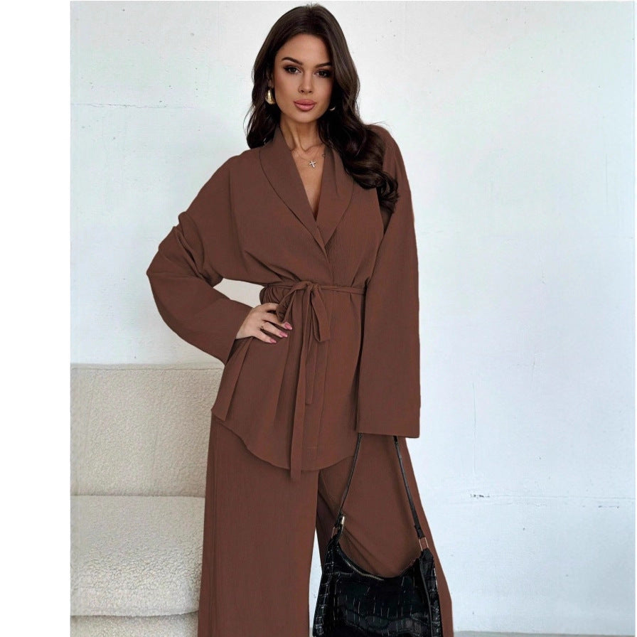 Women Elegant Jumpsuit with Wrap Look Mune Fashion