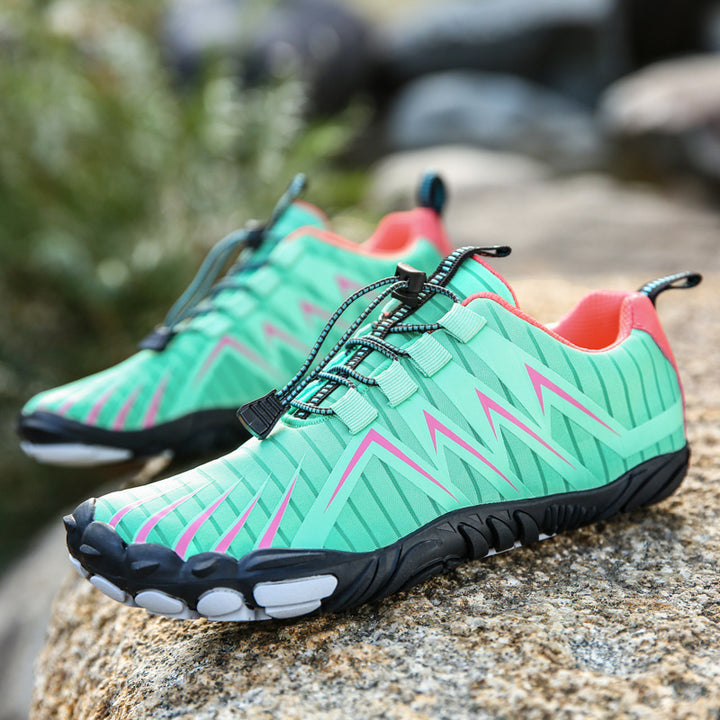 Women's nano elastic aquasport shoe with quick pull closure, non-slip rubber sole, and flexible toe protection Mune Fashion