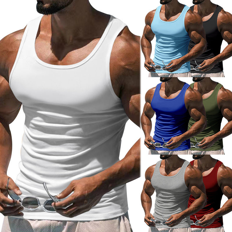 Men's tailored muscle shirt made of elastic cotton blend with round neckline Mune Fashion