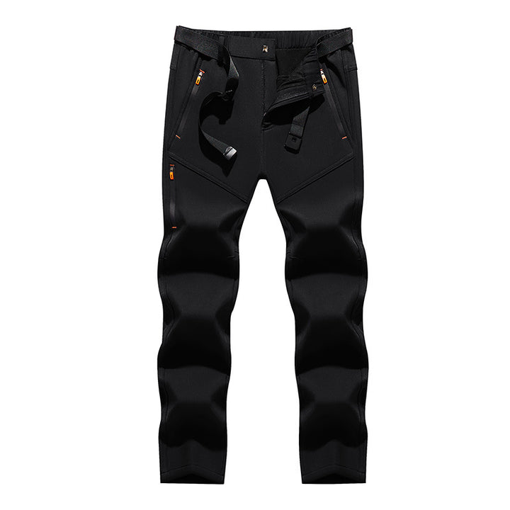 Men's technical softshell outdoor pants with pre-shaped knees, water-repellent zippers & integrated belt Mune Fashion
