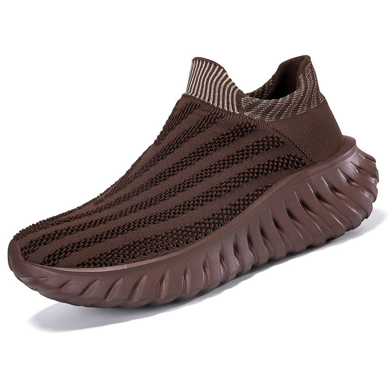 Unisex seamless knit slip-on sneakers with elastic sock collar and profiled cushioning sole profile Mune Fashion