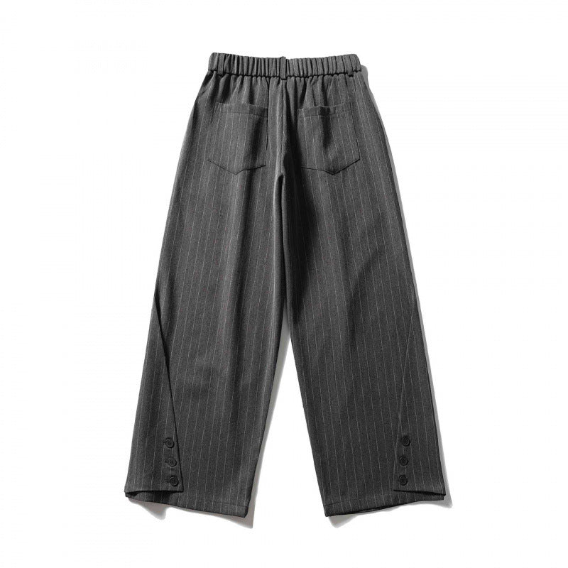Ladies wide pleat trousers with high waistband, shortened culotte silhouette and elastic back Mune Fashion