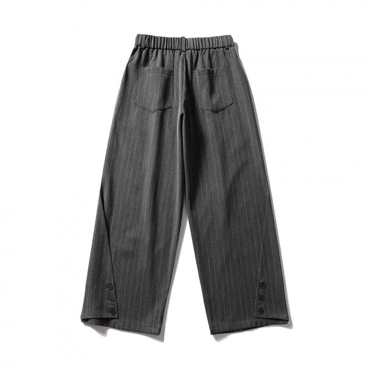 Ladies wide pleat trousers with high waistband, shortened culotte silhouette and elastic back Mune Fashion