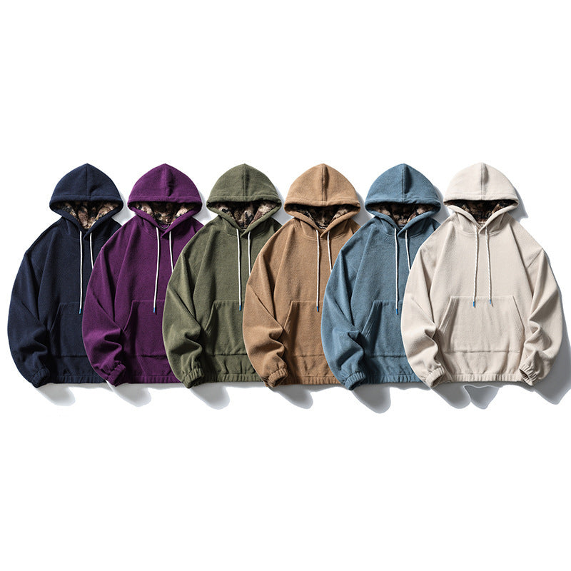 Unisex Oversize-Fleece-Hoodie with teddy lining, kangaroo pocket and elastic hem Mune Fashion