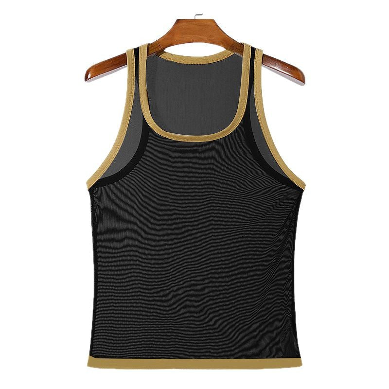 Men's ringer top made of fine cotton elastane with contrasting piping and slim fit Mune Fashion