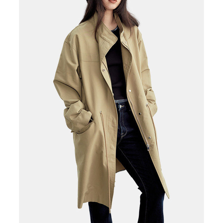 Women's Fashion Transitional Jacket with High Collar Mune Fashion 1789268979