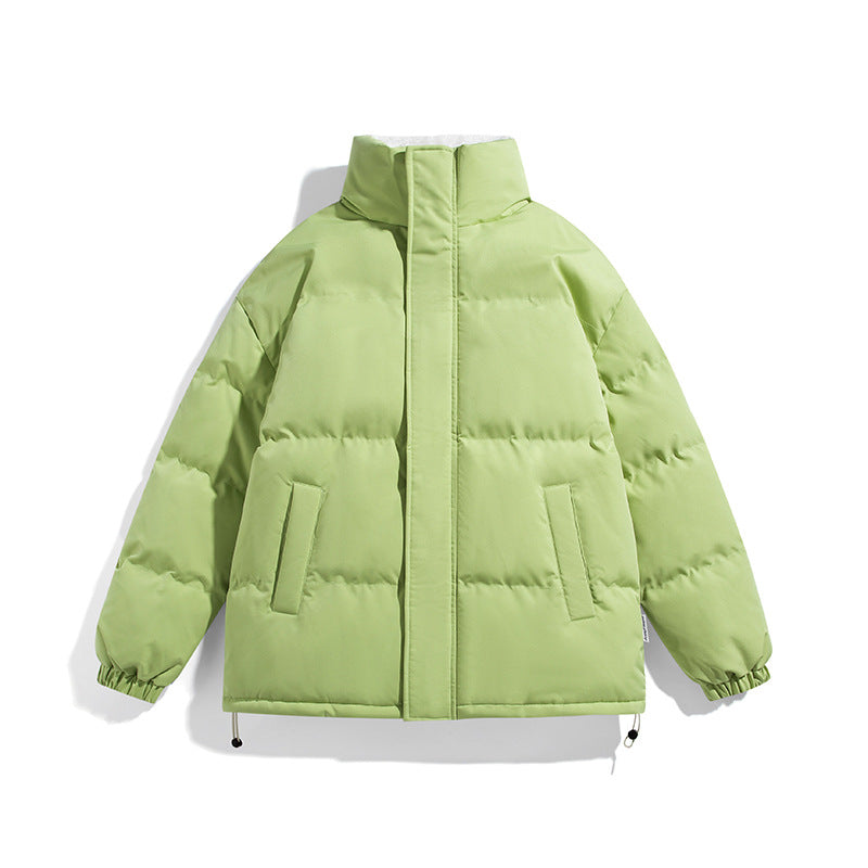 Unisex Boxy Puffer Jacket with high stand-up collar, concealed zipper and adjustable drawstring hem Mune Fashion