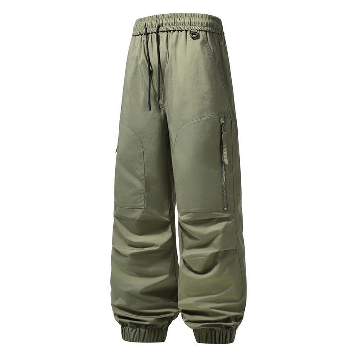 Men's loose-fitting technical cargo jogging pants with elastic waistband, drawstring & zip pockets Mune Fashion