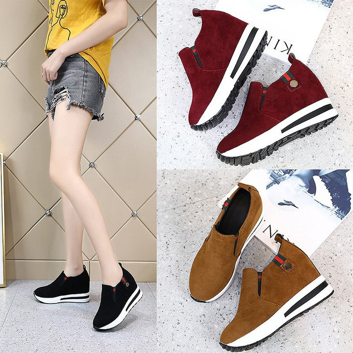 Women's Nan Slip-On Wedge Ankle Boot with Hidden Platform and Non-Slip Profile Sole Mune Fashion