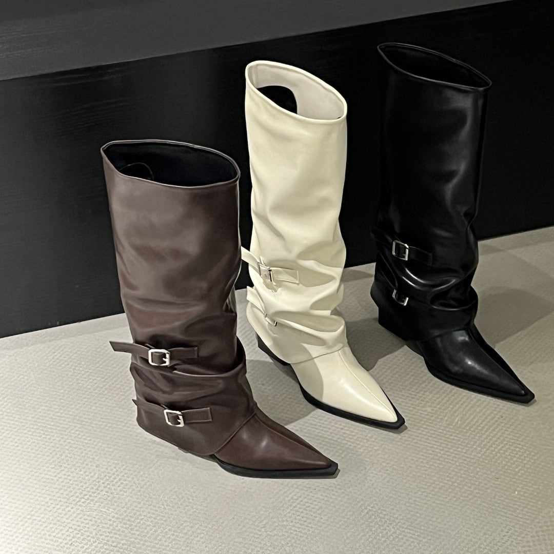 Women Elegant and Versatile Over-the-Knee Boots Mune Fashion