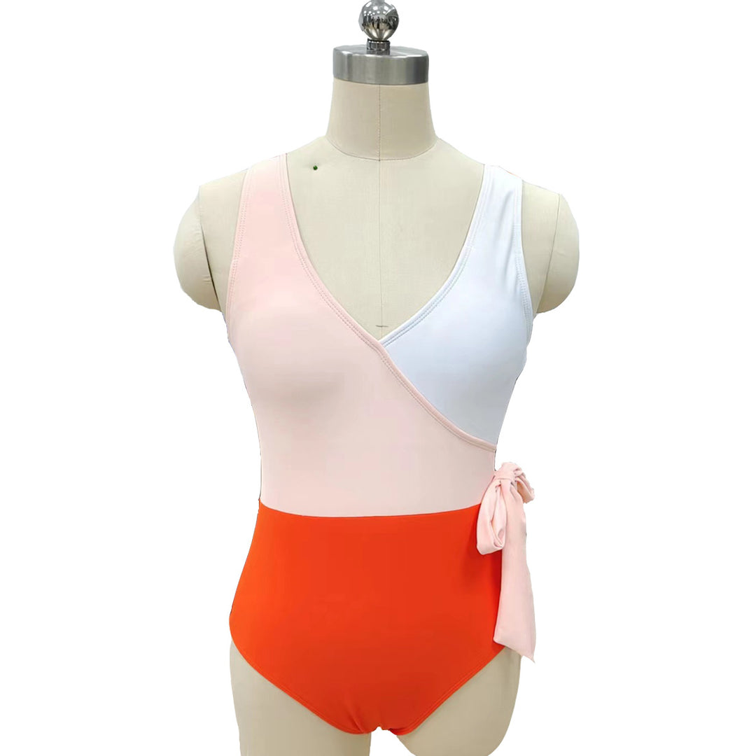 Women Elegant Wrap Swimsuit with Asymmetric Cut Mune Fashion