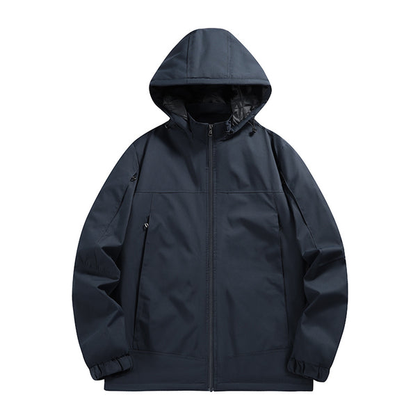 Men's Water-Repellent Softshell Jacket with Hood, Windproof and Breathable Mune Fashion