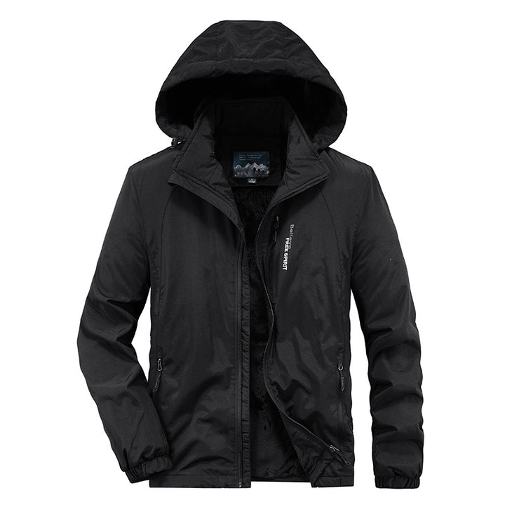 Men's Insulated Outdoor Transitional Jacket with Warm Teddy Lining and Hood Mune Fashion