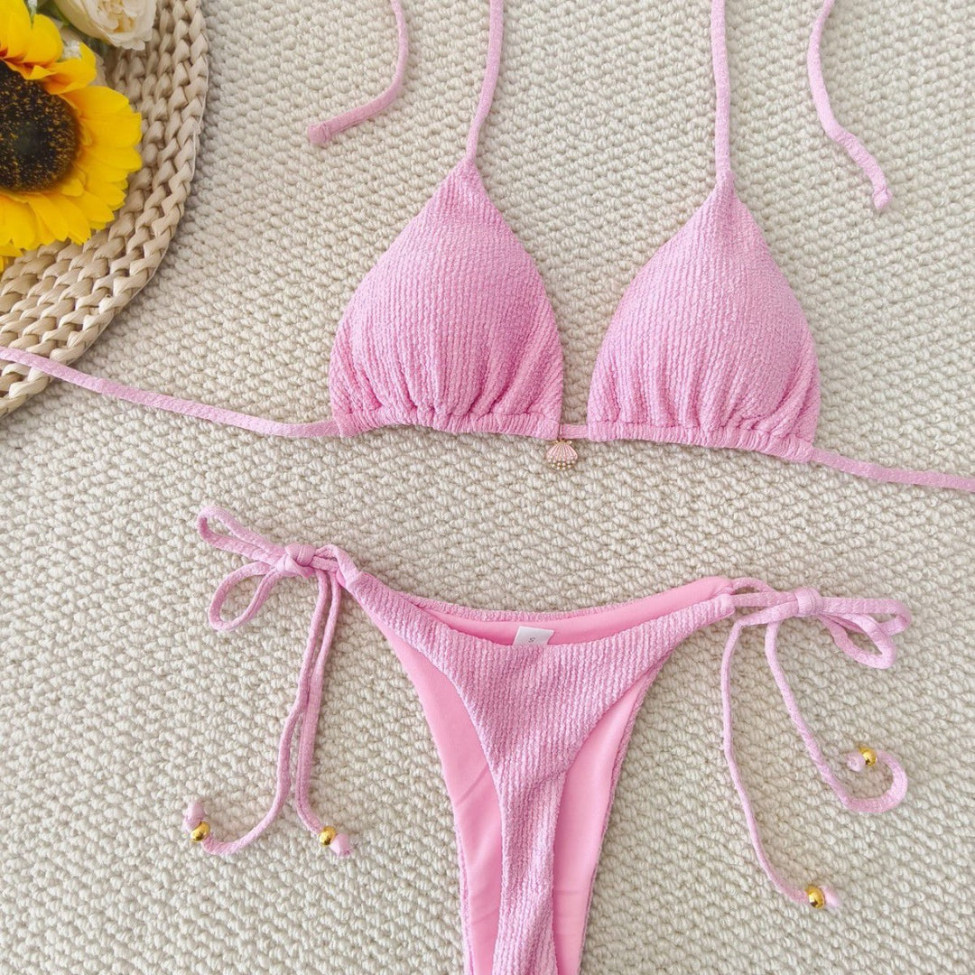Women's Triangle Bikini Set with sophisticated lacing details Mune Fashion