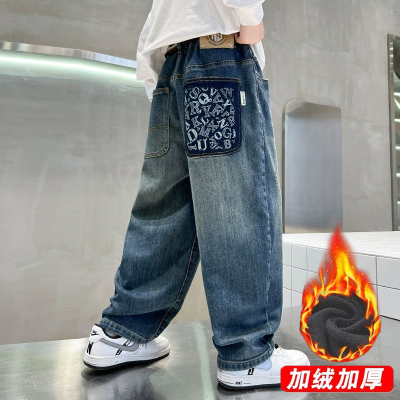 Men's loose denim pants with creative pockets Mune Fashion