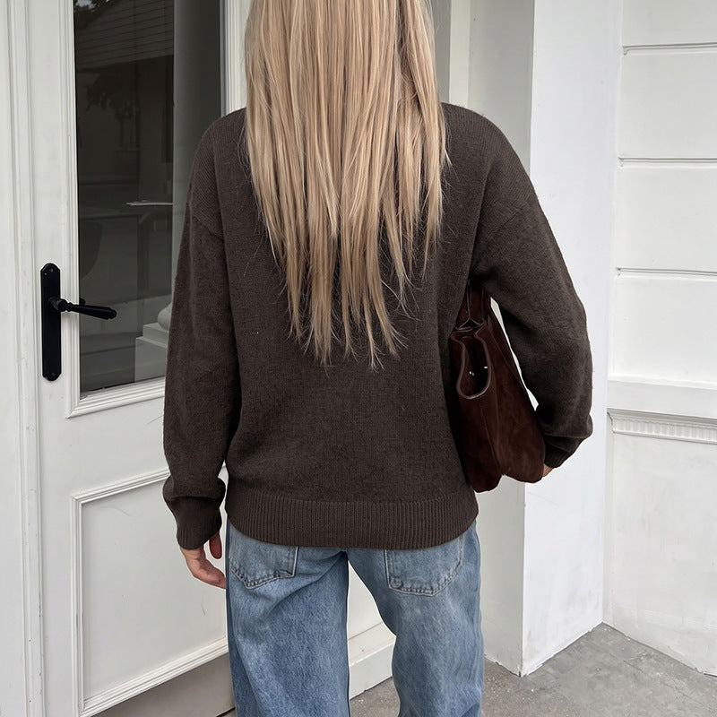 Ladies Cozy Knit Cardigan with Button and Pocket Details Mune Fashion