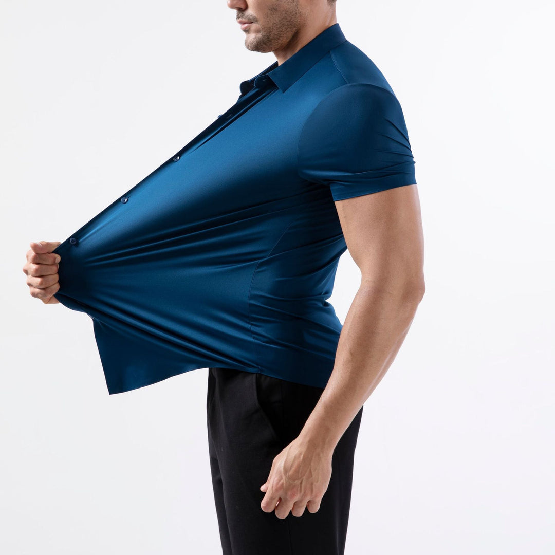 Elastic Slim Fit Men's Shirt